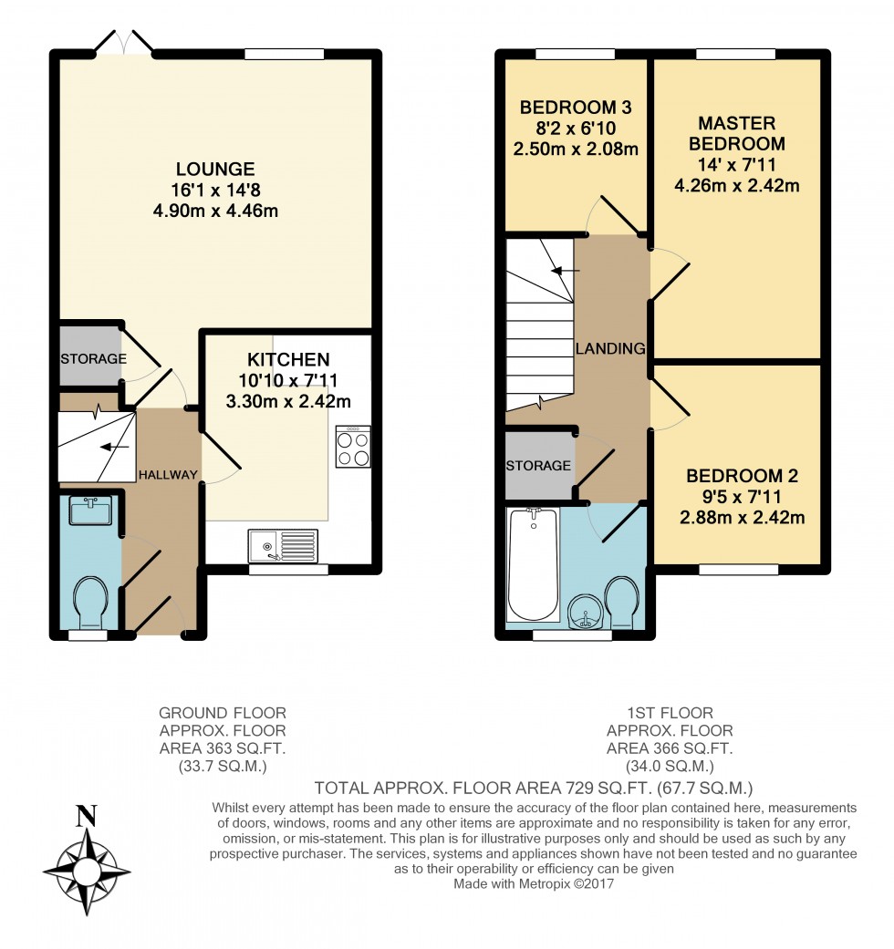 Floorplan for Mill Lane, Coppull, PR7 5AN