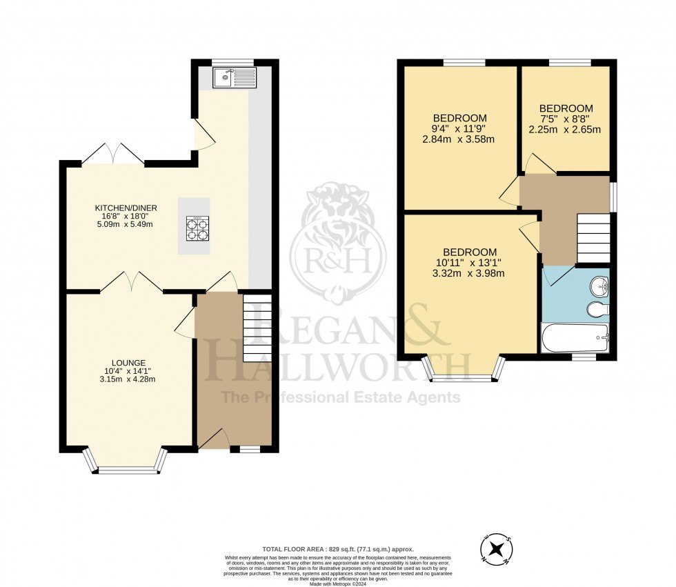 Floorplan for Myrtle Grove, Billinge, WN5 7QF