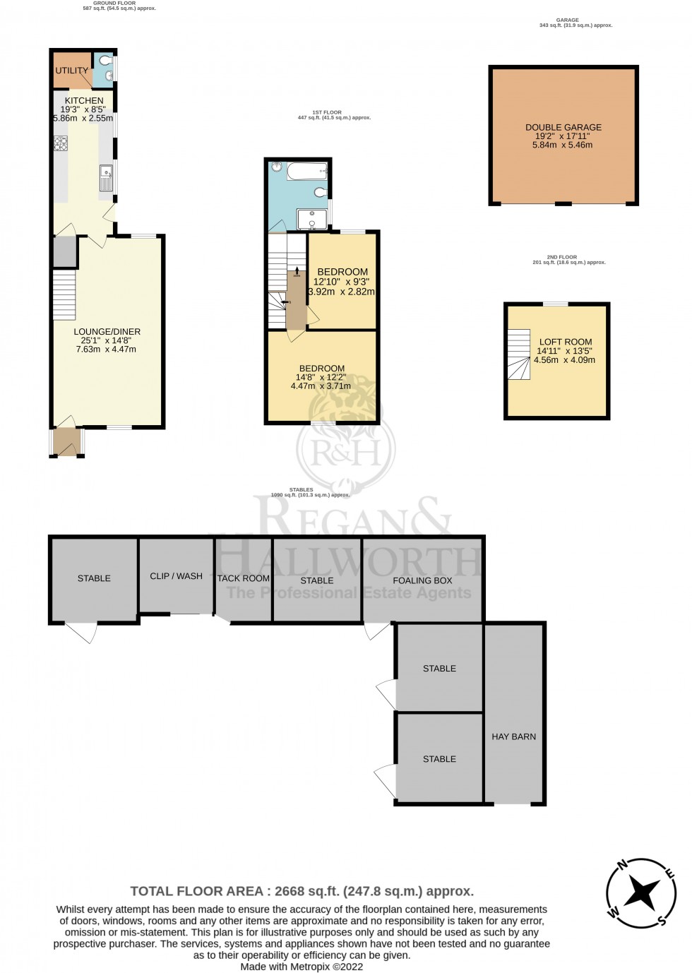 Floorplan for Moorhey Cottages, Bretherton, PR26 9AE