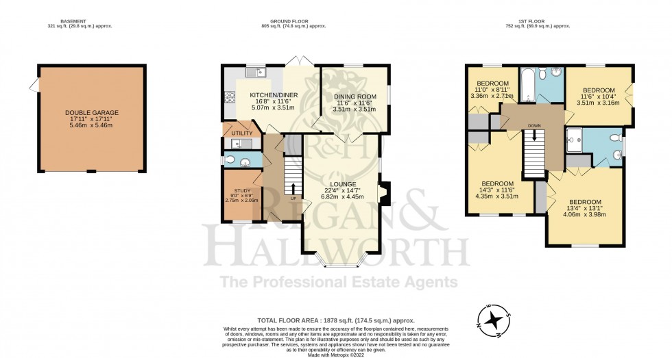 Floorplan for Herons Wharf, Appley Bridge, WN6 9ET