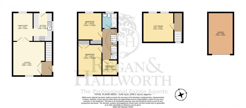 Floorplan for Eastdene, Parbold, WN8 7PF