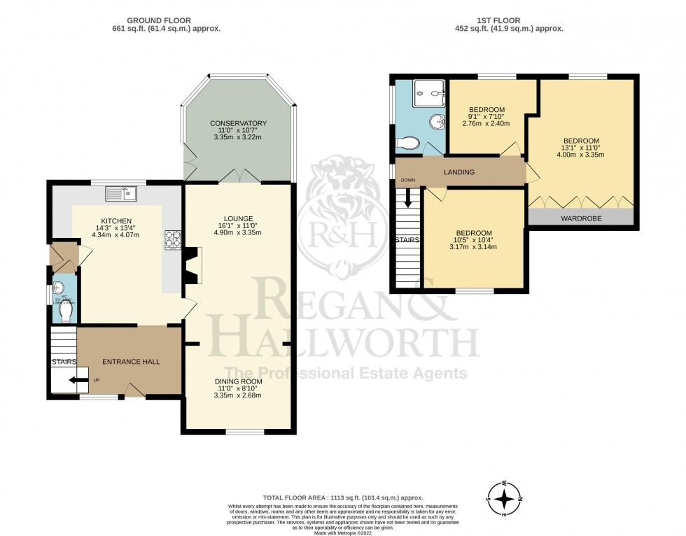 Floorplan for Grasmere Avenue, Upholland, WN8 0HW