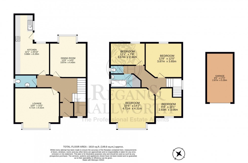 Floorplan for Wigan Lane, Whitley, WN1 2RD