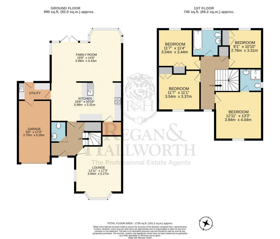 Floorplan for Kielder Close, Ashton-In-Makerfield, WN4 0JR