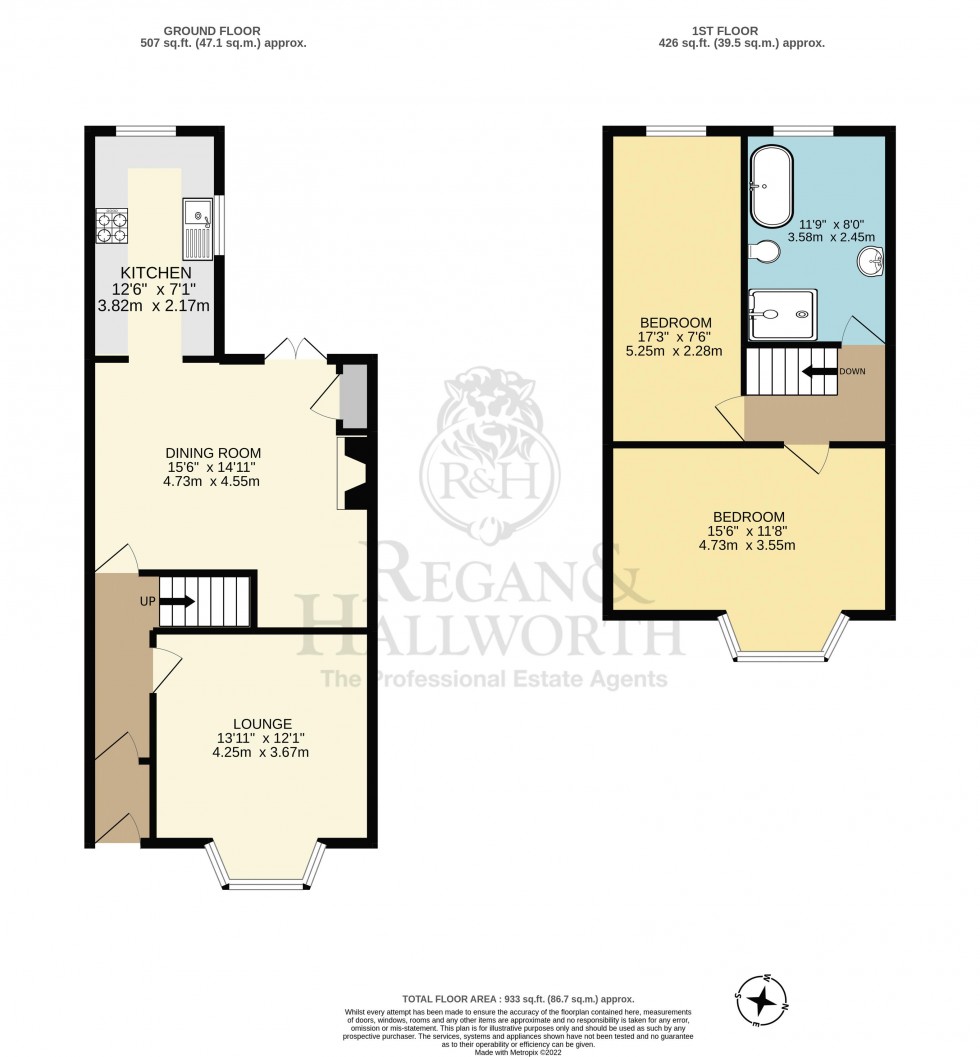 Floorplan for Netherby Road, Springfield, WN6 7PU