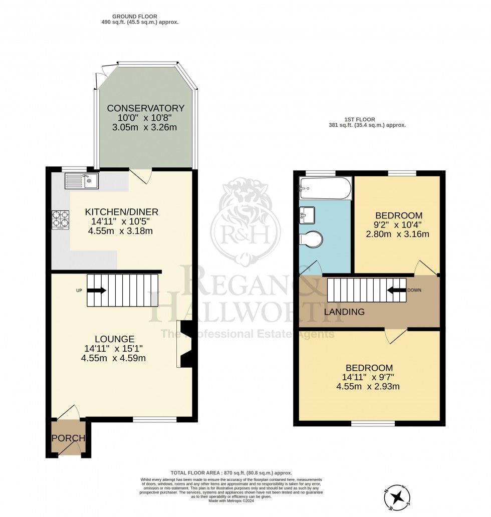 Floorplan for Mossy Lea Road, Wrightington, WN6 9RN