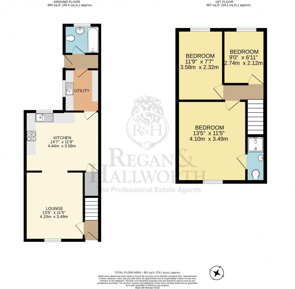 Floorplan for Baxter Street, Standish, WN6 0DE