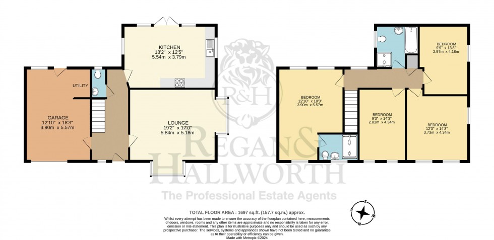 Floorplan for Rosebay Gardens, Standish, WN6 0ZH