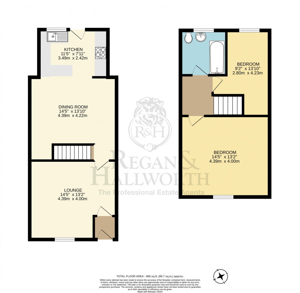 Floorplan for Princess Road, Ashton-In-Makerfield, WN4 9DA