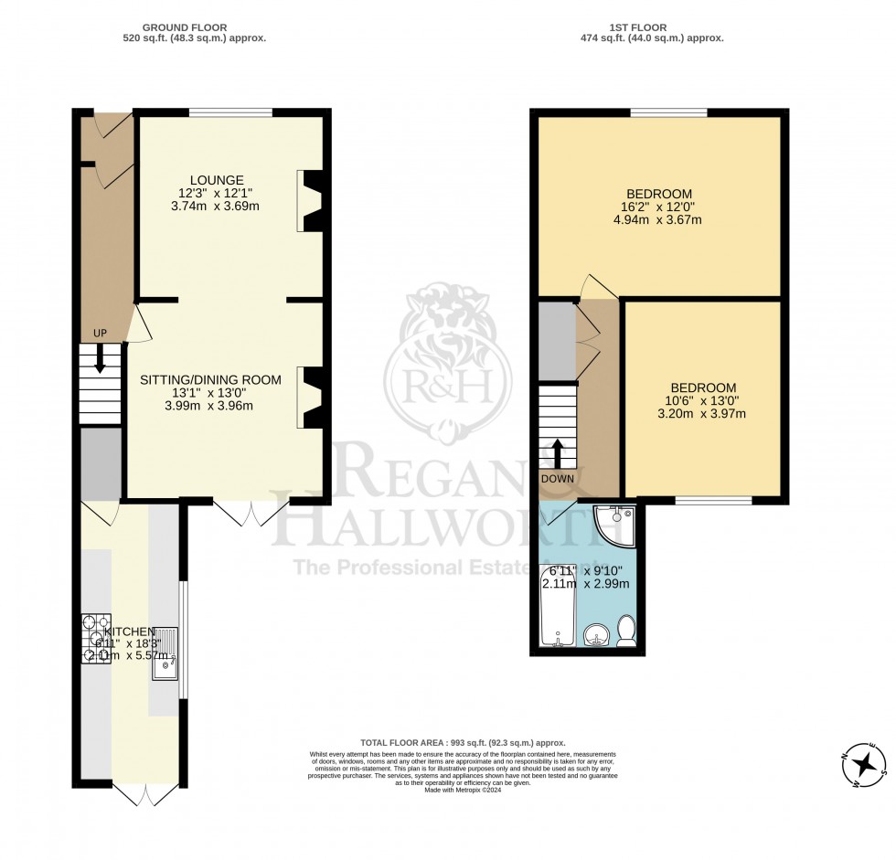 Floorplan for Baxter Street, Standish, WN6 0DE