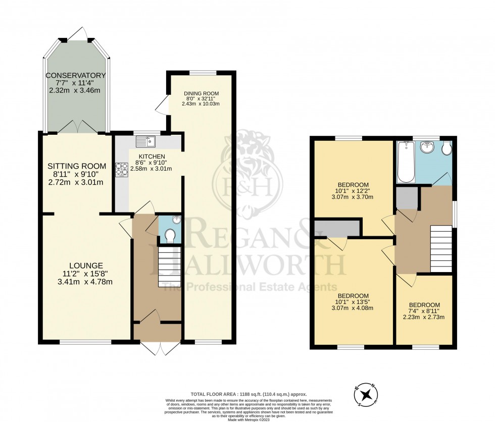 Floorplan for Northdene, Parbold, WN8 7PH