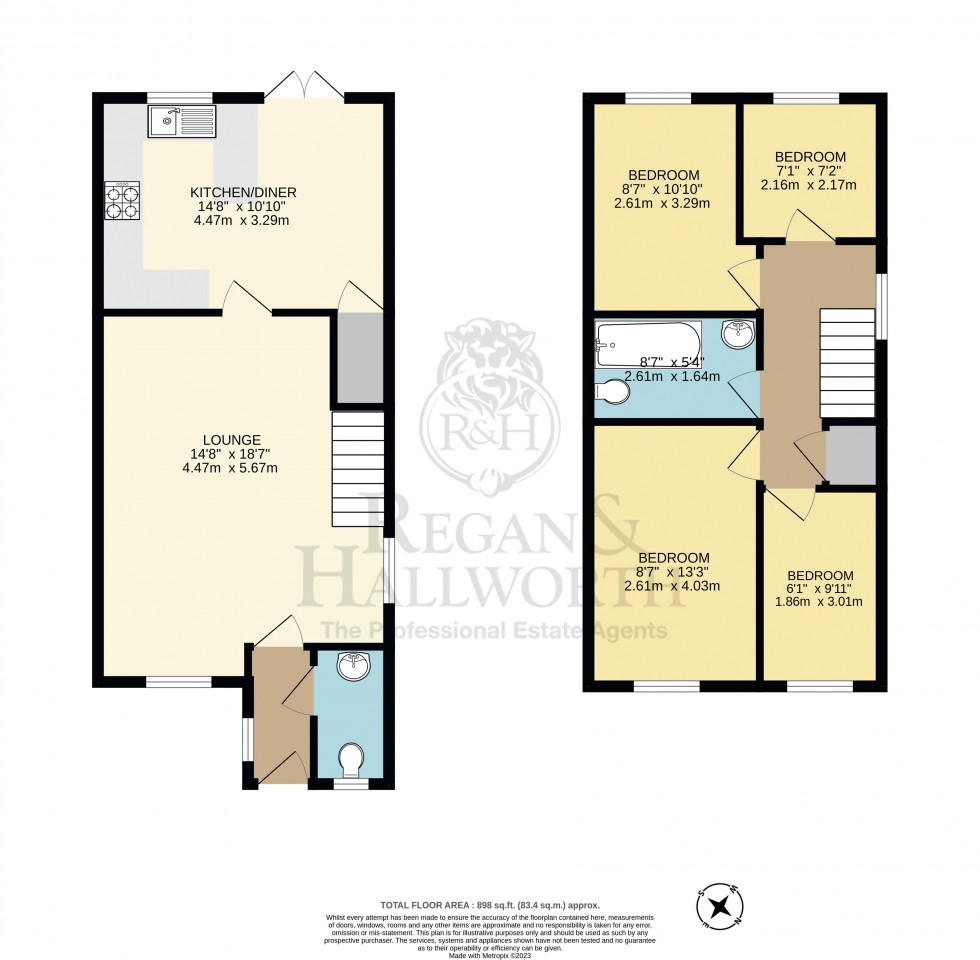 Floorplan for Newhouse Drive, Winstanley, WN3 6LL