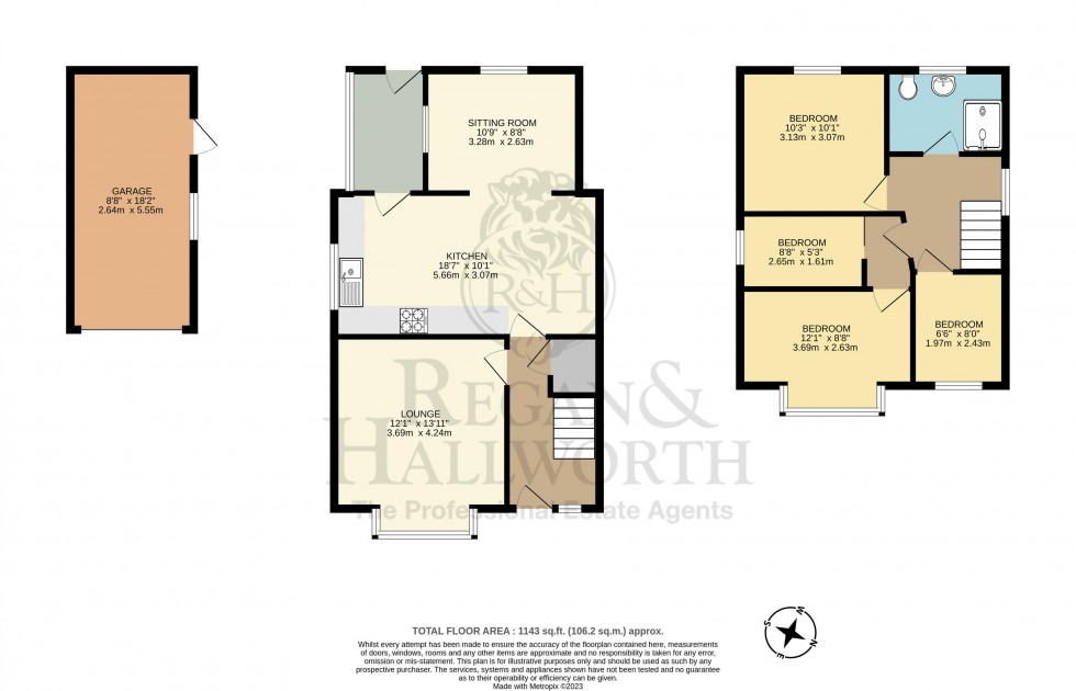 Floorplan for Avondale Road, Swinley, WN1 2BE