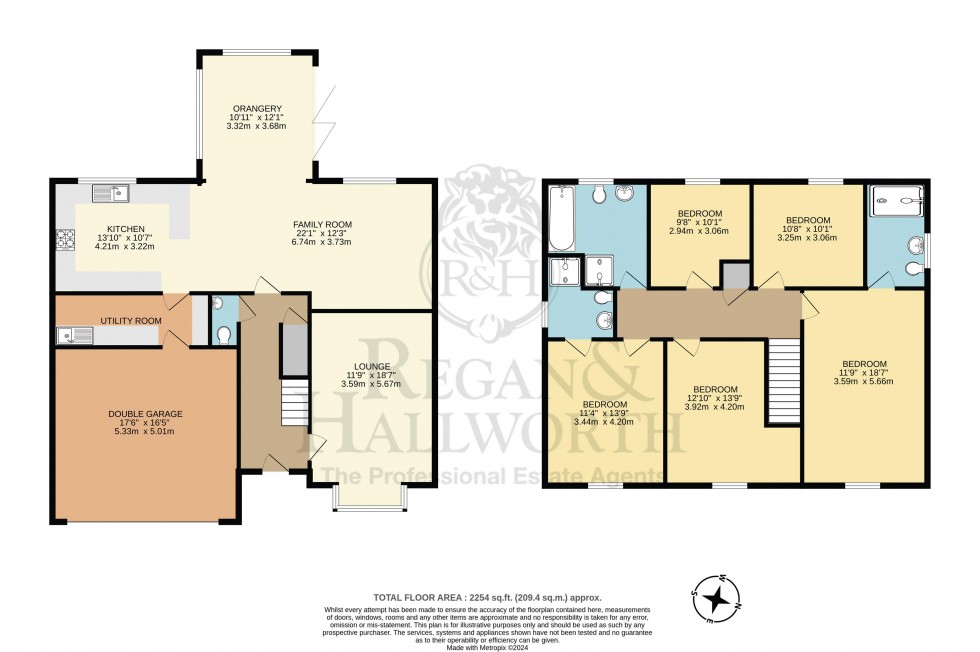 Floorplan for Roseacre Gardens, Rufford, L40 1AA