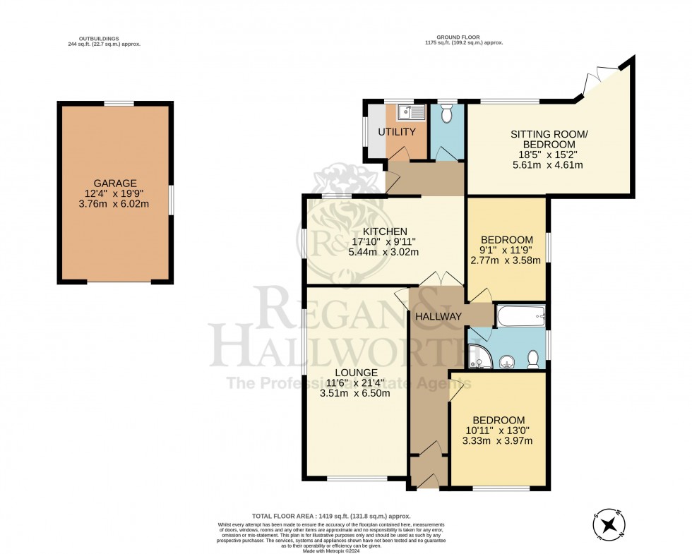 Floorplan for Upholland Road, Billinge, WN5 7JH