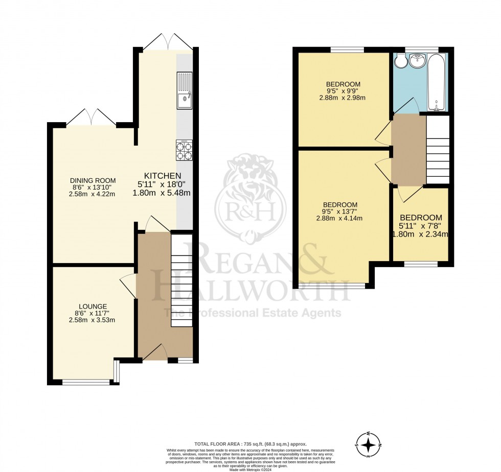 Floorplan for Queensway, Swinley, WN1 2HS