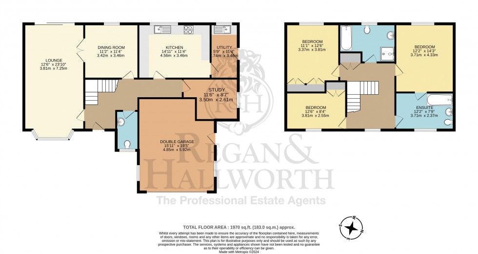 Floorplan for Rowton Rise, Standish, WN1 2TU