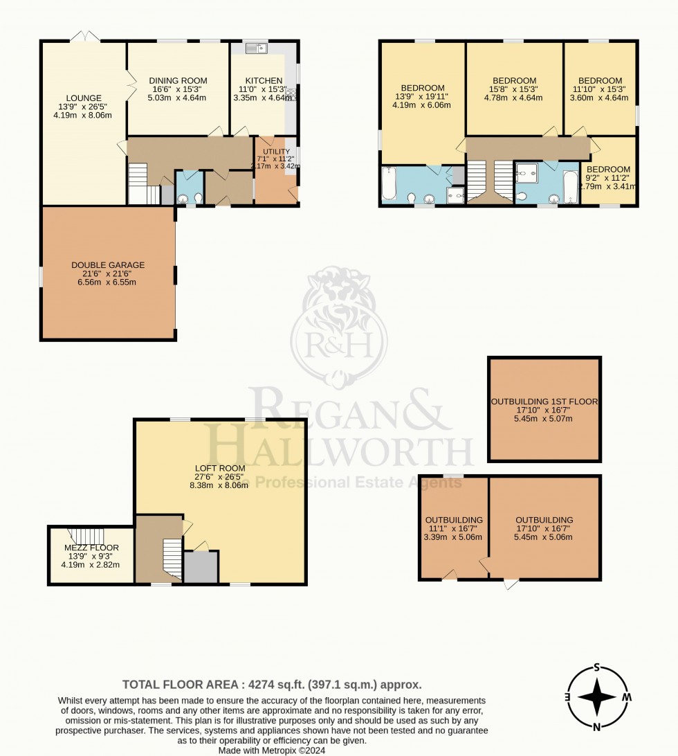 Floorplan for Cranes Hall Barn, Cranes Lane, Lathom, L40 5UJ