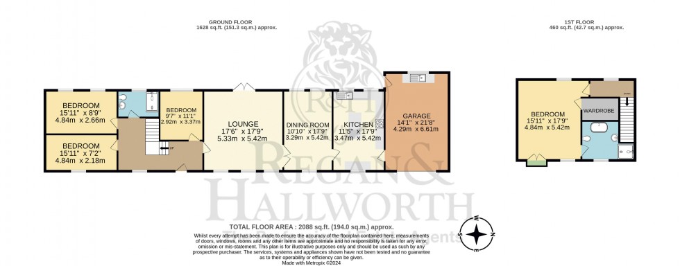 Floorplan for Rectory Lane, Standish, WN6 0XD