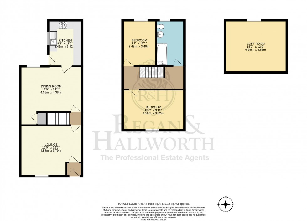 Floorplan for Kimberley Street, Springfield, WN6 7AJ