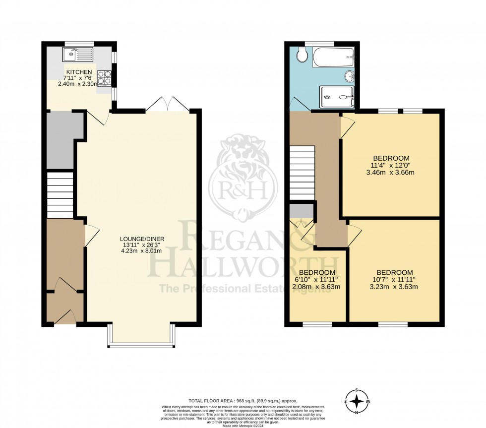 Floorplan for Bellingham Avenue, Swinley, WN1 2NE