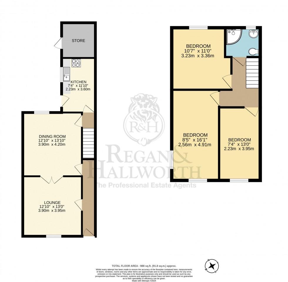 Floorplan for Thompson Street, Whelley, WN1 3PH