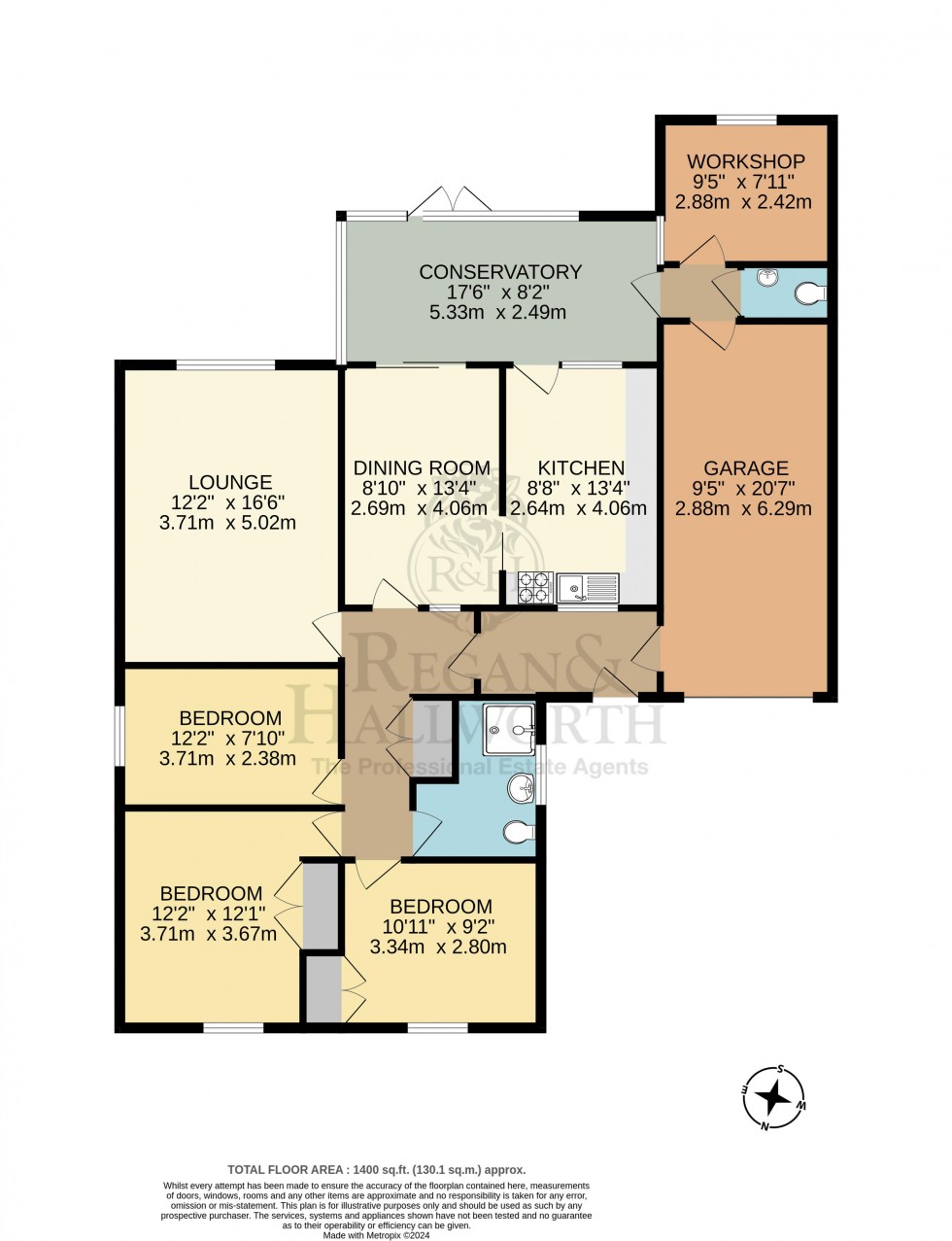 Floorplan for Coleridge Road, Billinge, WN5 7EB