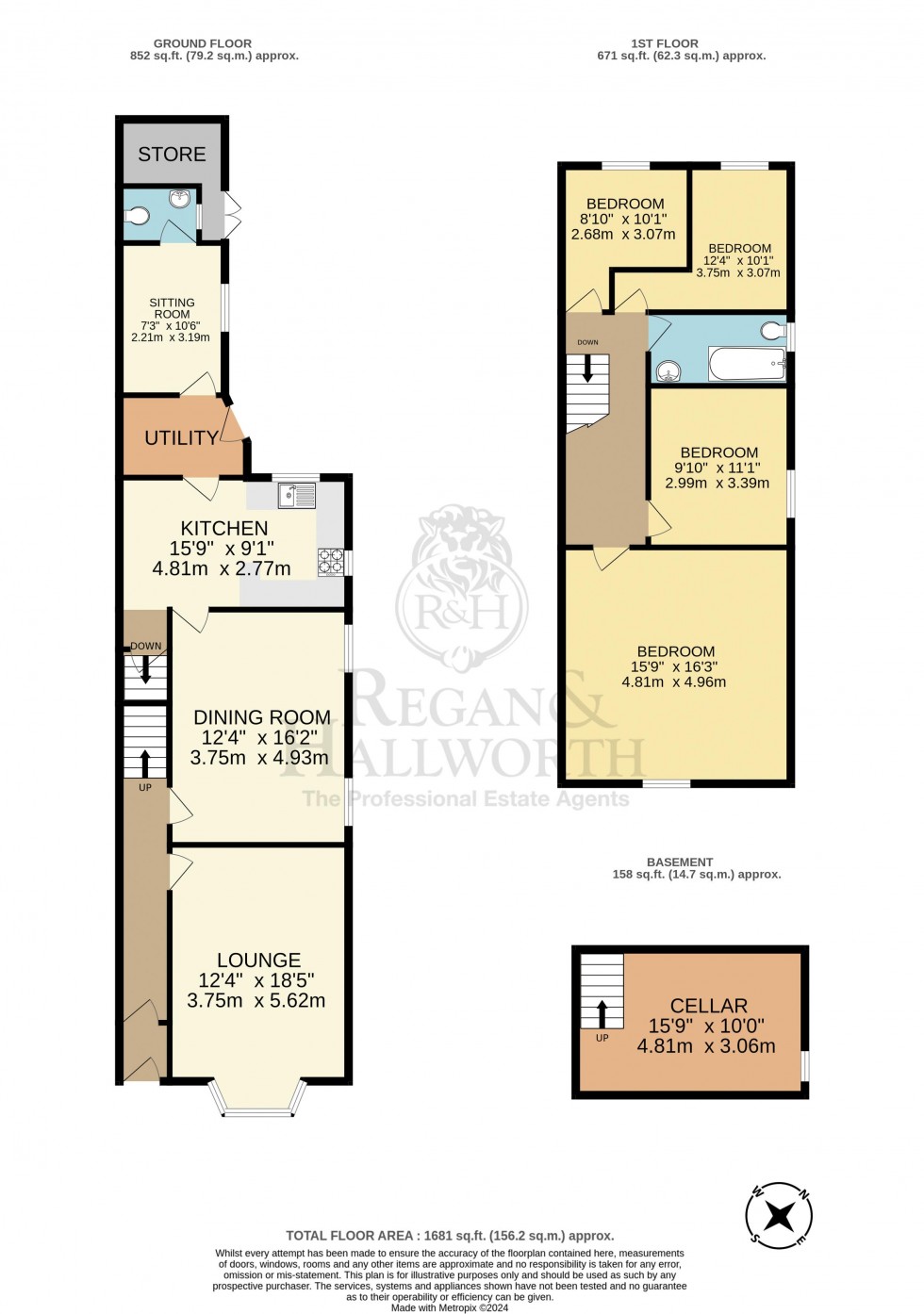 Floorplan for The Common, Parbold, WN8 7EA