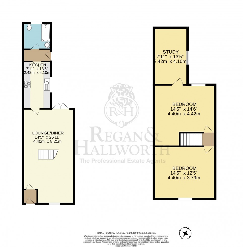 Floorplan for Gidlow Lane, Wigan, WN6 8RU