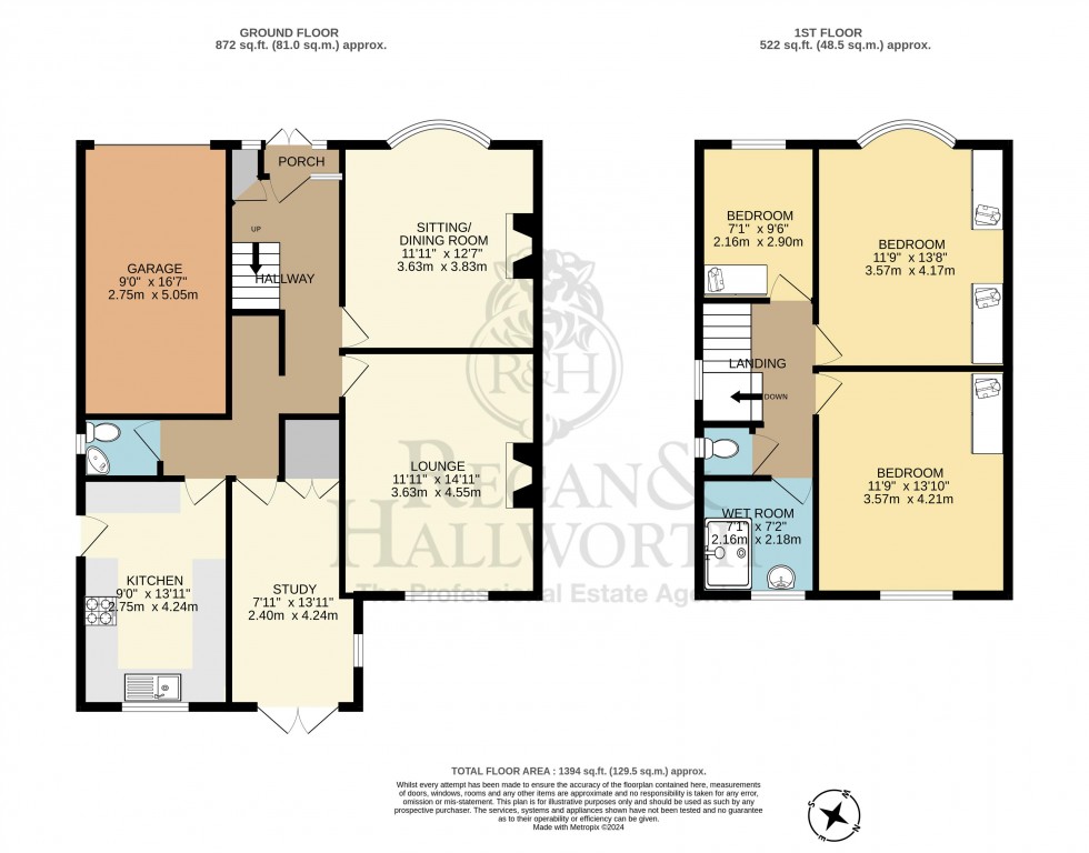 Floorplan for Whitley Crescent, Whitley, WN1 2PP