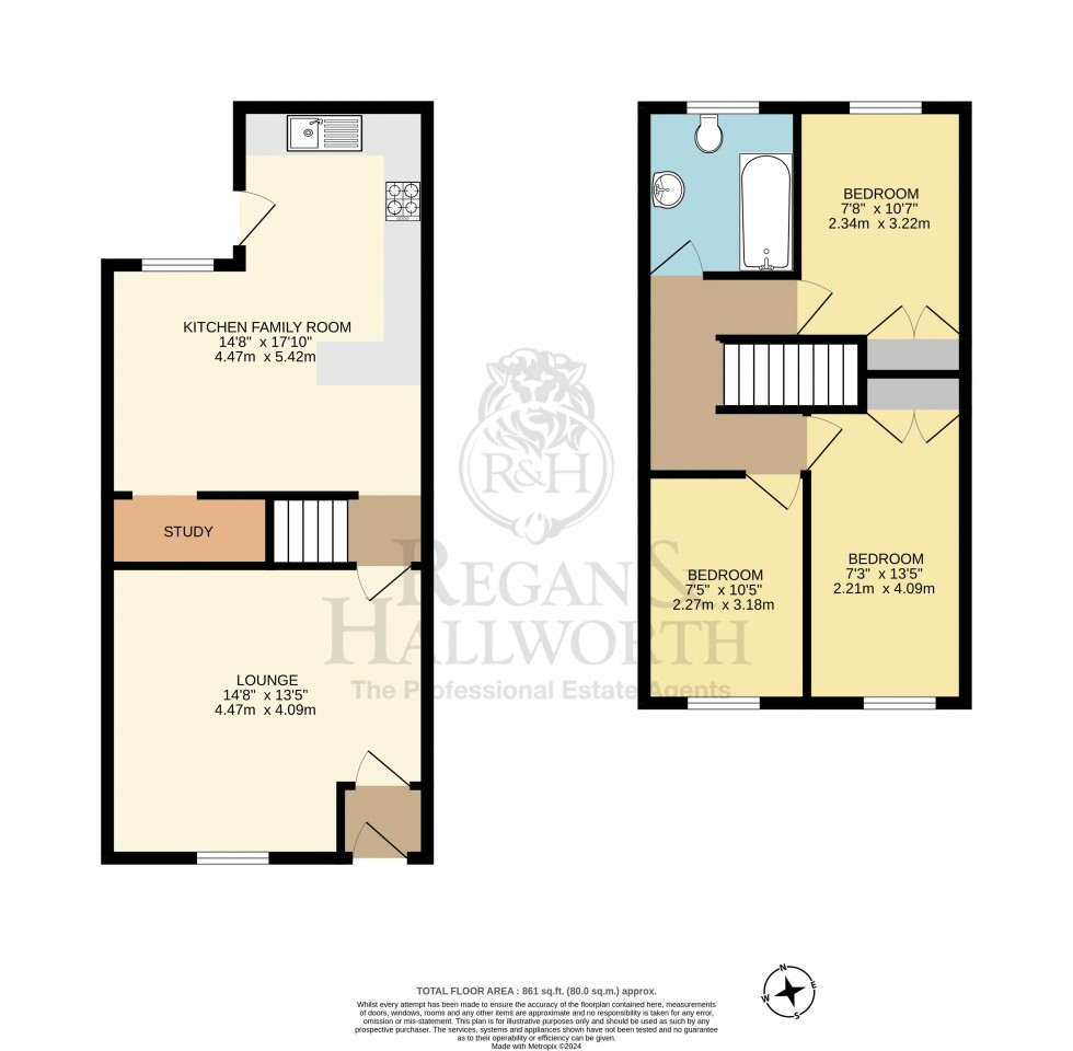 Floorplan for Princess Road, Ashton-In-Makerfield, WN4 9DD