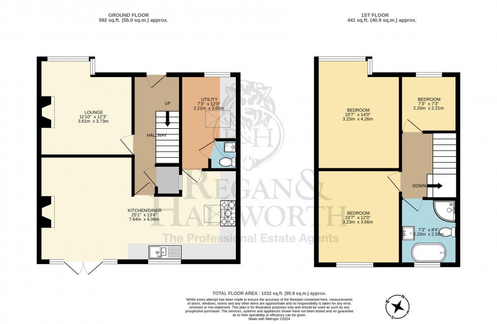 Floorplan for Whiteside Avenue, Hindley, WN2 2SB