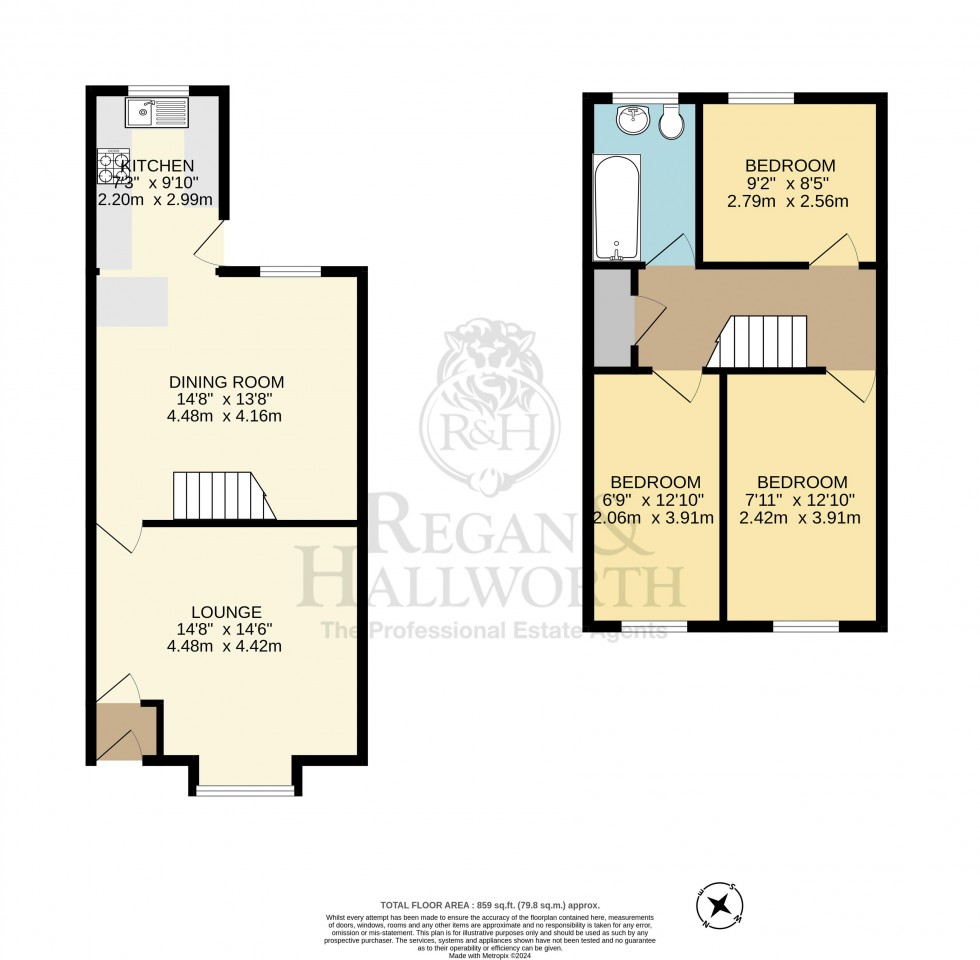 Floorplan for Bradley Lane, Standish, WN6 0XF