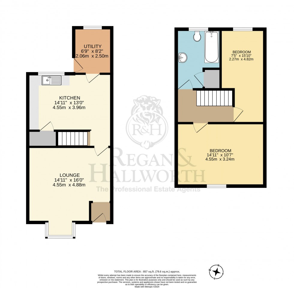 Floorplan for Canal Terrace, Wigan, WN1 3DT