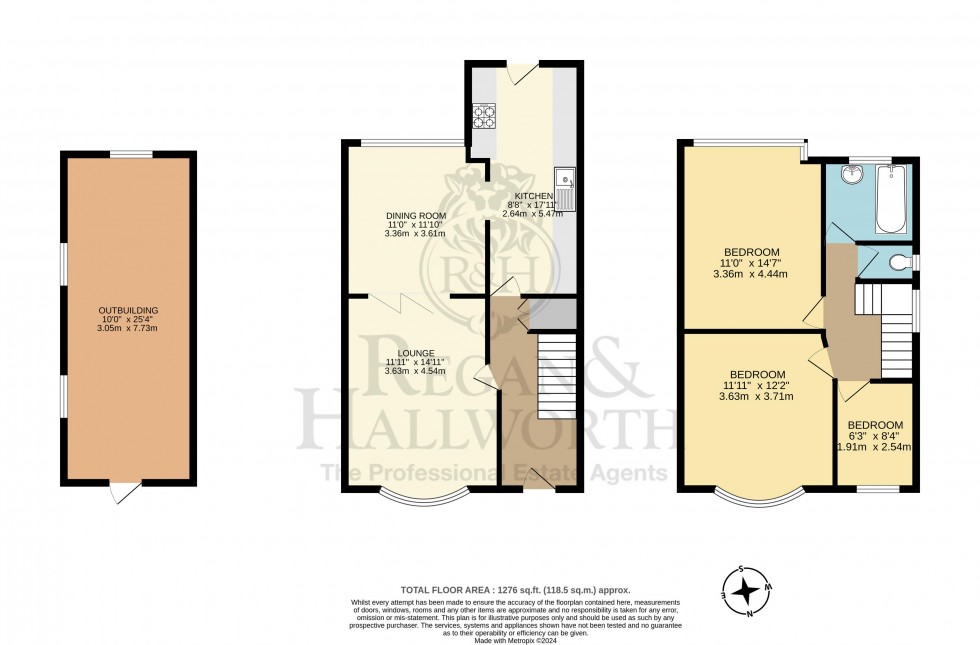 Floorplan for Lynton Avenue, Springfield, WN6 7PR