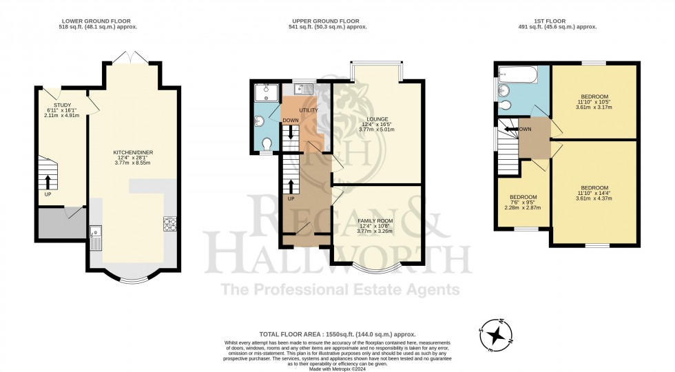 Floorplan for Whitley Crescent, Whitley, WN1 2QS