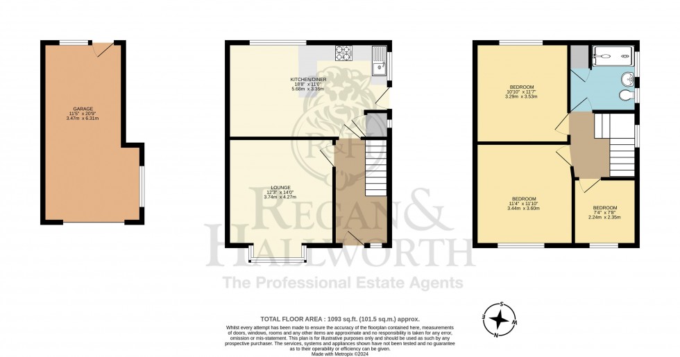 Floorplan for Alexandra Crescent, Pemberton, WN5 9JP