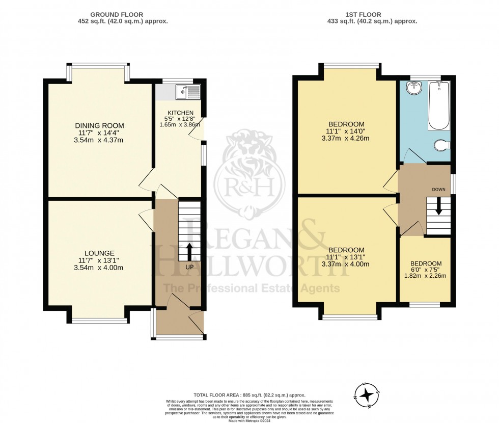 Floorplan for Riverside Avenue, Whelley, WN1 3NU