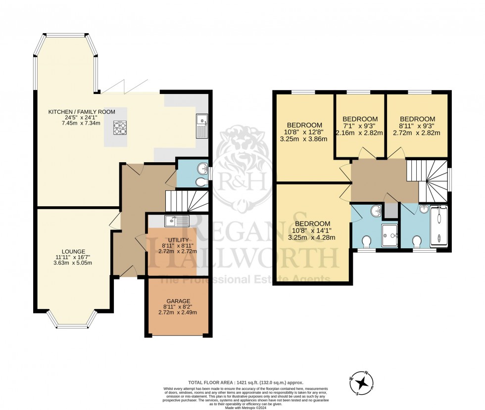 Floorplan for Kielder Close, Ashton-In-Makerfield, WN4 0JR