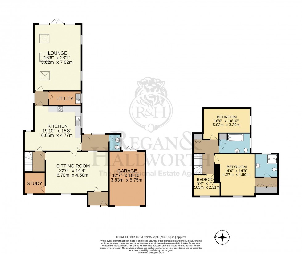 Floorplan for Old Church Cottage, Church Road, Rufford, L40 1TA