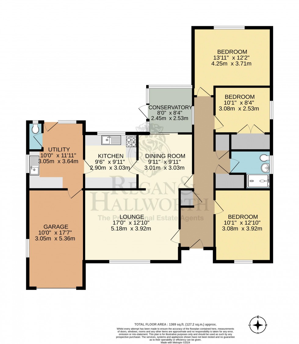 Floorplan for Fieldside Avenue, Euxton, PR7 6JF