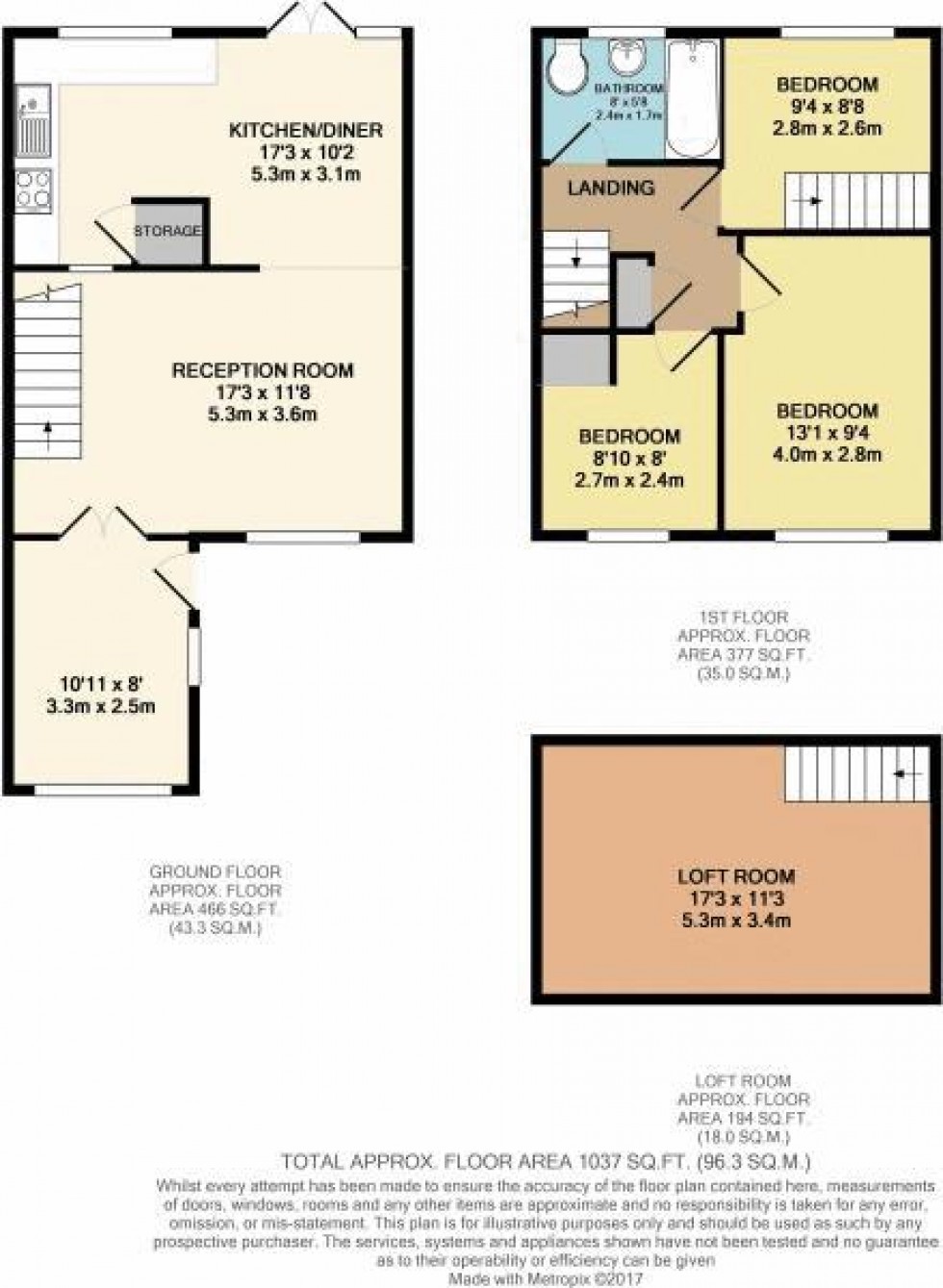 Floorplan for Grove Place, Standish, WN6 0EP