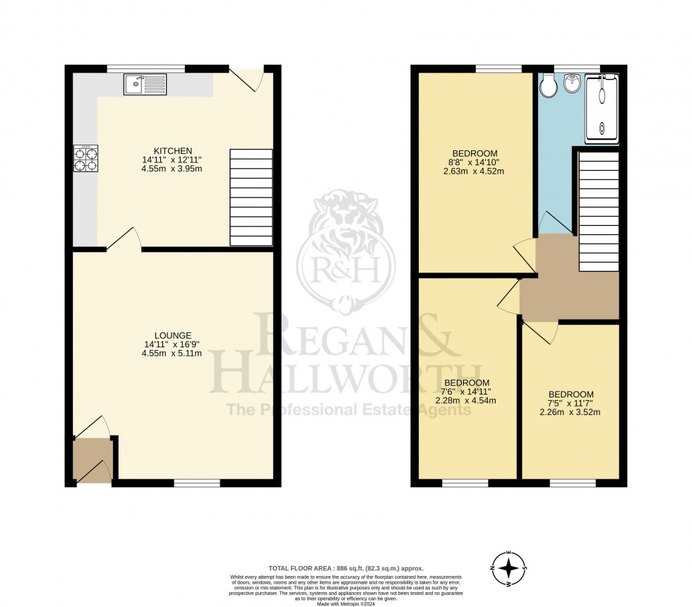 Floorplan for Bridgewater Street, Hindley, WN2 3NH