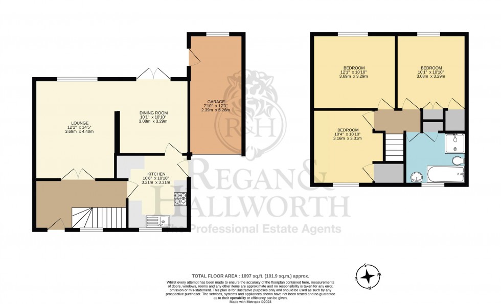 Floorplan for Heyes Avenue, Rainford, WA11 8AR