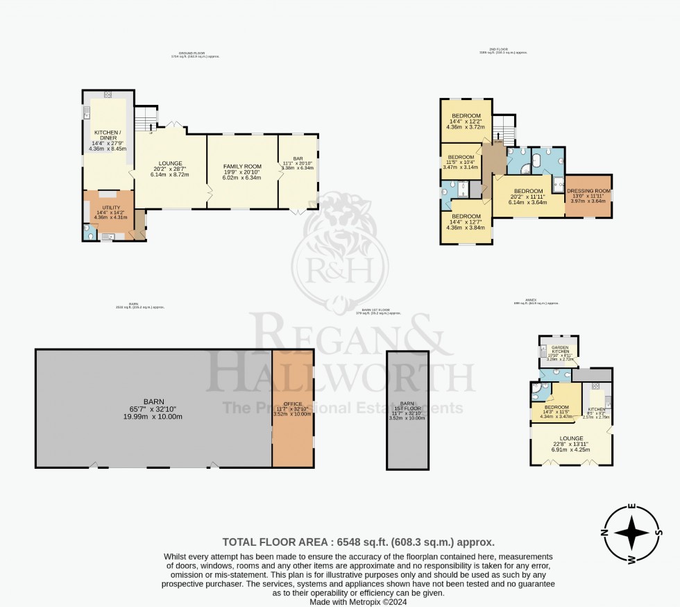 Floorplan for Holly House Farm, Stoney Lane, Parbold, WN6 9QF