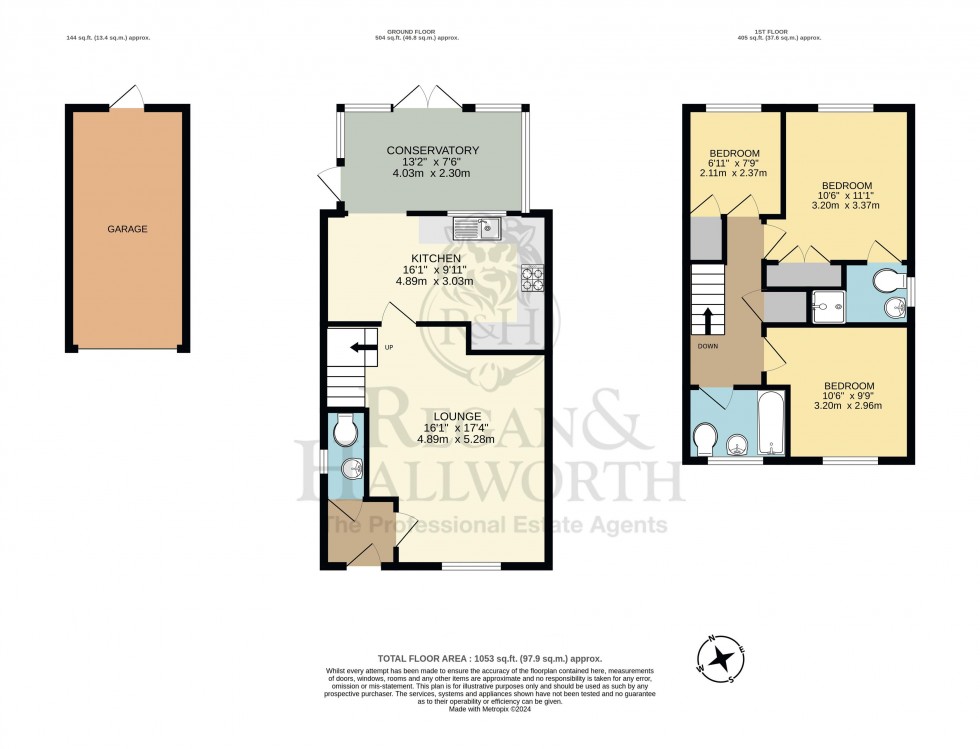 Floorplan for Ferndale Drive, Appley Bridge, WN6 9BB