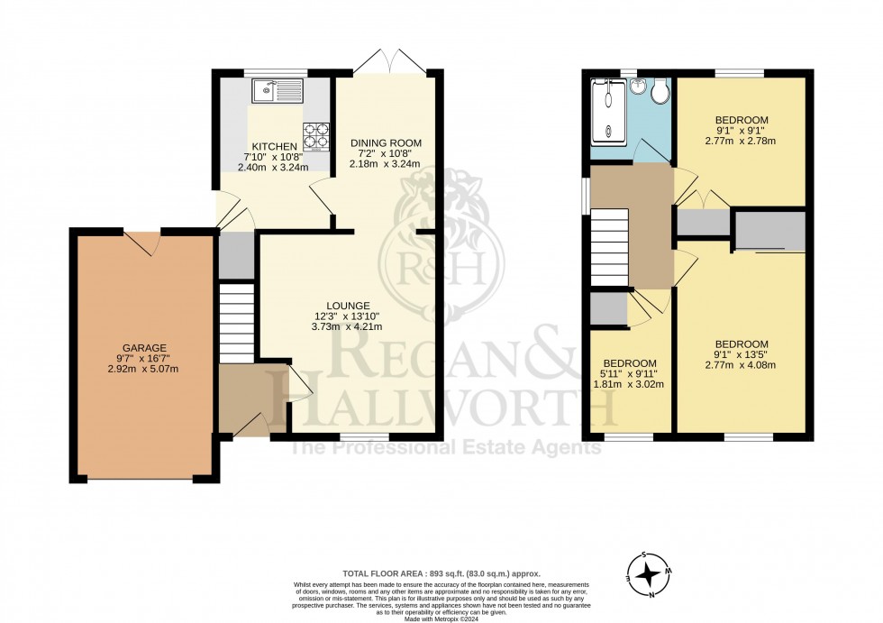 Floorplan for Cashmore Drive, Hindley, WN2 3JP