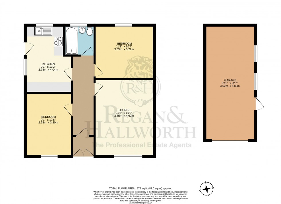 Floorplan for Mersey Road, Orrell, WN5 8NY