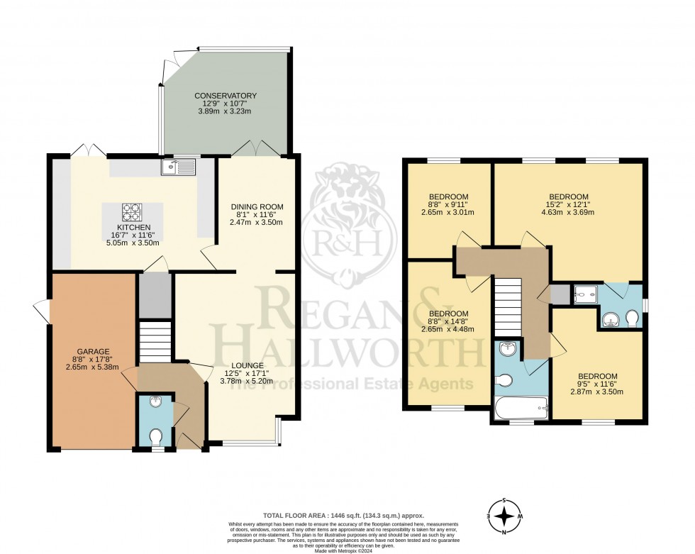 Floorplan for Crossfield Drive, Hindley Green, WN2 4GH