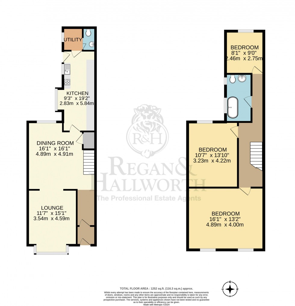 Floorplan for Widdrington Road, Swinley, WN1 2LU